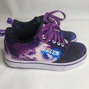 Heelys Girls Pro 20 Galaxy Skate Purple Blue Tie Dye Low Top Shoes Size Youth 2